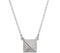 Diamond Pyramid Platinum Pendant Necklace, 16" (.05 Cttw)