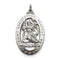 Sterling Silver Saint Christopher Medal Charm Pendant (36X20 MM)