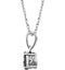 Black Diamond Pendant Necklace in Rhodium Plate 14k White Gold, 18" (1/5 Cttw)