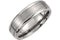 Satin Brushed Titanium 7mm Milgrain Comfort Fit Ring