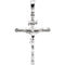 Round Crucifix 14k White Gold Pendant (26.7x19MM)