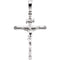 Round Crucifix 14k White Gold Pendant (35x25MM)