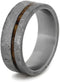 Gibeon Meteorite and Koa Wood 7mm Comfort-Fit Titanium Wedding Band, Size 16