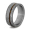 Gibeon Meteorite and Koa Wood 7mm Comfort-Fit Titanium Wedding Band