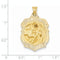 14k Yellow Gold St. Michael Badge Medal Pendant (28X21MM)