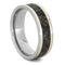 Dinosaur Bone, 18k White Gold 7mm Titanium Comfort-Fit Wedding Band