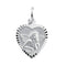 Petite 14k White Gold Angel Heart Medal (15.25 x 13.75 MM)