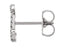 Rhodium-Plated 14k White Gold Diamond Letter 'J' Initial Stud Earring (Single Earring) (.05 Ctw, GH Color, I1 Clarity)