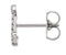 Platinum Diamond Letter 'J' Initial Stud Earring (Single Earring) (.05 Ctw, GH Color, SI2-SI3 Clarity)