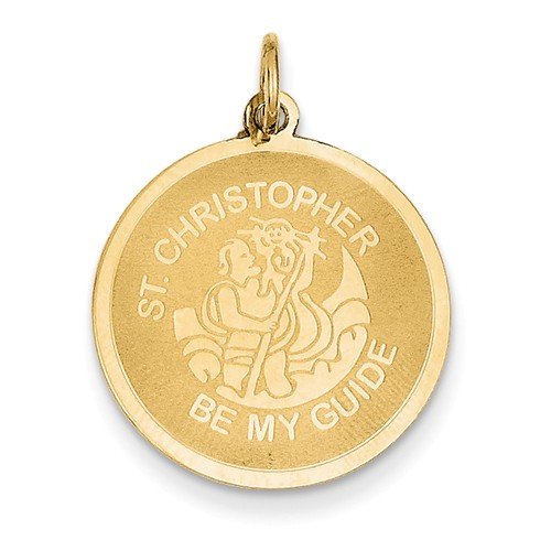 14k Yellow Gold St. Christopher Medal Charm (25X20MM)