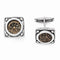 Sterling Silver and Bronze Antiqued Widows Mite Coin Cuff Links, 19MM