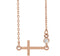 Diamond Sideways Cross 14k Rose Gold Necklace , 16"-18" (.03 Ct, G-H Color, I1 Clarity)