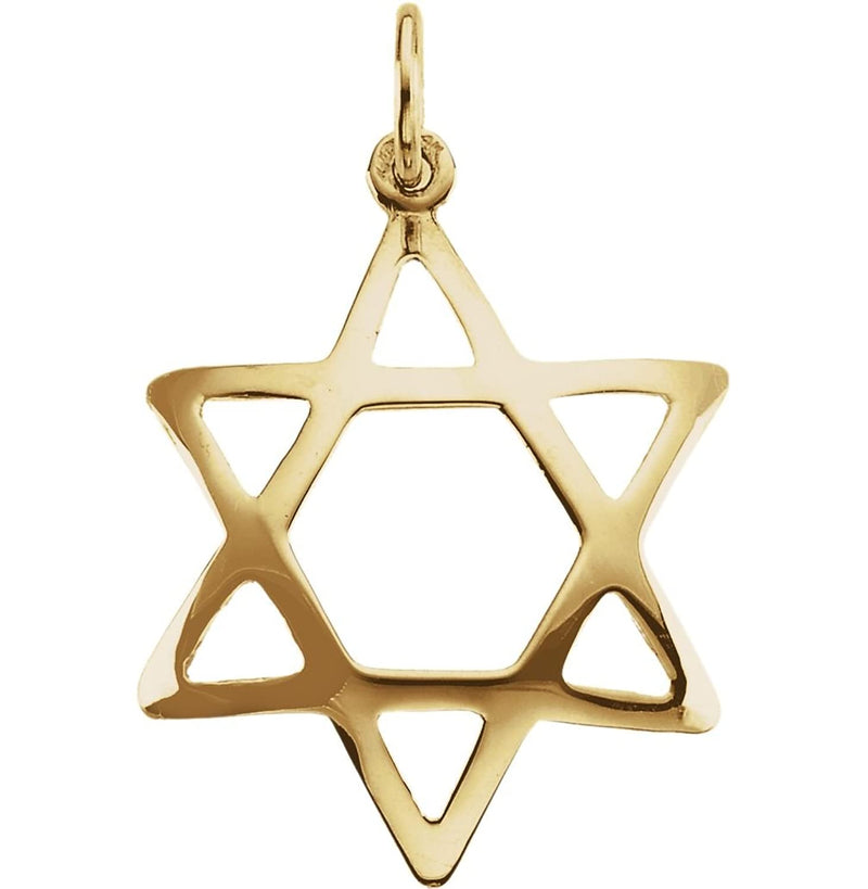 Star of David 14k Yellow Gold Pendant (Made in the Holy Land)