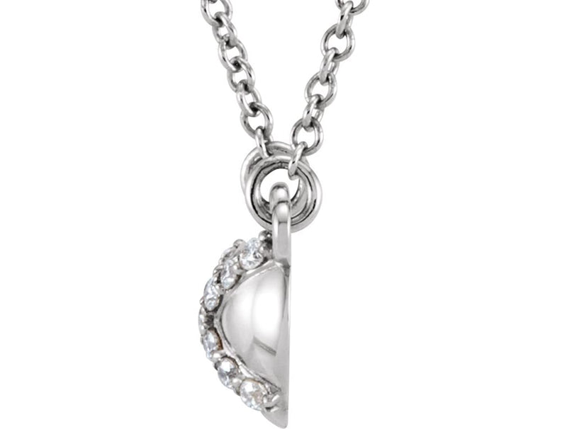 13-Stone Diamond Platinum Pendant Necklace, 18" (.07 Cttw)