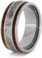 Gibeon Meteorite and Mahogany Wood 9mm Comfort-Fit Titanium Wedding Band