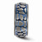 Edward Mirell Brushed Titanium Blue Anodized 10mm Wedding Band