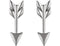 Satin-Finish Arrow Earrings, Rhodium-Plated 14k White Gold