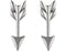 Satin-Finish Arrow Earrings, Rhodium-Plated Sterling Silver