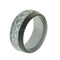 9-Stone Diamond, Deer Antler, Buckeye Burl Wood 8mm Comfort Fit Titanium Band