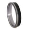 Green Box Elder Burl Wood, Grooved Pinstripe 6mm Comfort-Fit Sandblast Titanium Wedding Band