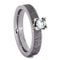 Charles & Colvard Moissanite, Gibeon Meteorite 4mm Comfort-Fit Titanium Wedding Band