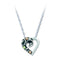 Antiqued Heart Silhouette Pendant Necklace, Sterling Silver, 12k Green and Rose Gold Black Hills Gold Motif, 18''