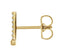 14k Yellow Gold Gold Diamond Letter 'L' Initial Stud Earring (Single Earring) (.04 Ctw, GH Color, I1 Clarity)