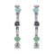 Missoma Multi-Gemstone Hoop Earrings, Sterling Silver (30mm)