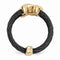 Edward Mirell Black Titanium with Bronze Cable White Sapphire 21mm Flexible Ring