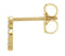 14k Yellow Gold Gold Diamond Letter 'O' Initial Stud Earring (Single Earring) (.07 Ctw, GH Color, I1 Clarity)