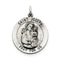 Sterling Silver Antiqued St. Joseph Medal (35X26MM)