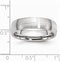 Men's Satin Brushed Chromium Cobalt, Sterling Silver Inlaid 6mm Comfort-Fit Domed Band Size 7.5