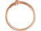 Sideways Rope Cross 14k Rose Gold Ring, Size 7.5