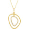 Diamond Organic Silhouette 14k Yellow Gold Pendant Necklace, 18" (1/6 Cttw)