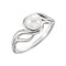 Platinum White Freshwater Cultured Pearl Ring (6.5-7.00mm)