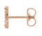 14k Rose Gold Diamond Letter 'S' Initial Stud Earring (Single Earring) (.06 Ctw, GH Color, I1 Clarity)