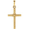 Rope Cross 14k Yellow Gold Pendant (17.5X11.3 MM)