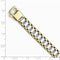 Men's Two-Tone 14k Yellow and White Gold 9.25mm Link Bracelet, 8.25"