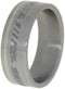 Gibeon Meteorite, 14k White Gold 8mm Comfort Fit Matte Titanium Band, Size 5.25