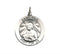 Rhodium Plated Sterling Silver Round St. Paul the Apostle Necklace, 18" (18.25MM)