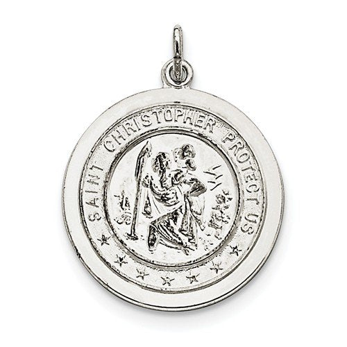 Sterling Silver St. Christopher Medal (30X25MM)