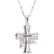 Rhodium Plate Yellow Gold Plate and Sterling Silver Robed Cross 'The Easter Message' Necklace, 18"