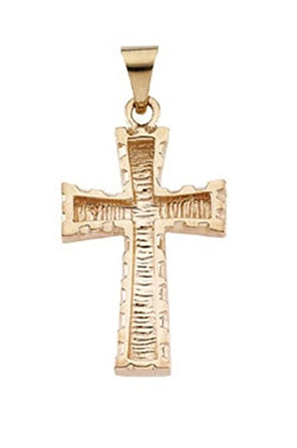 Christian Cross 18K Yellow Gold Pendant (23.00X16.00 MM)