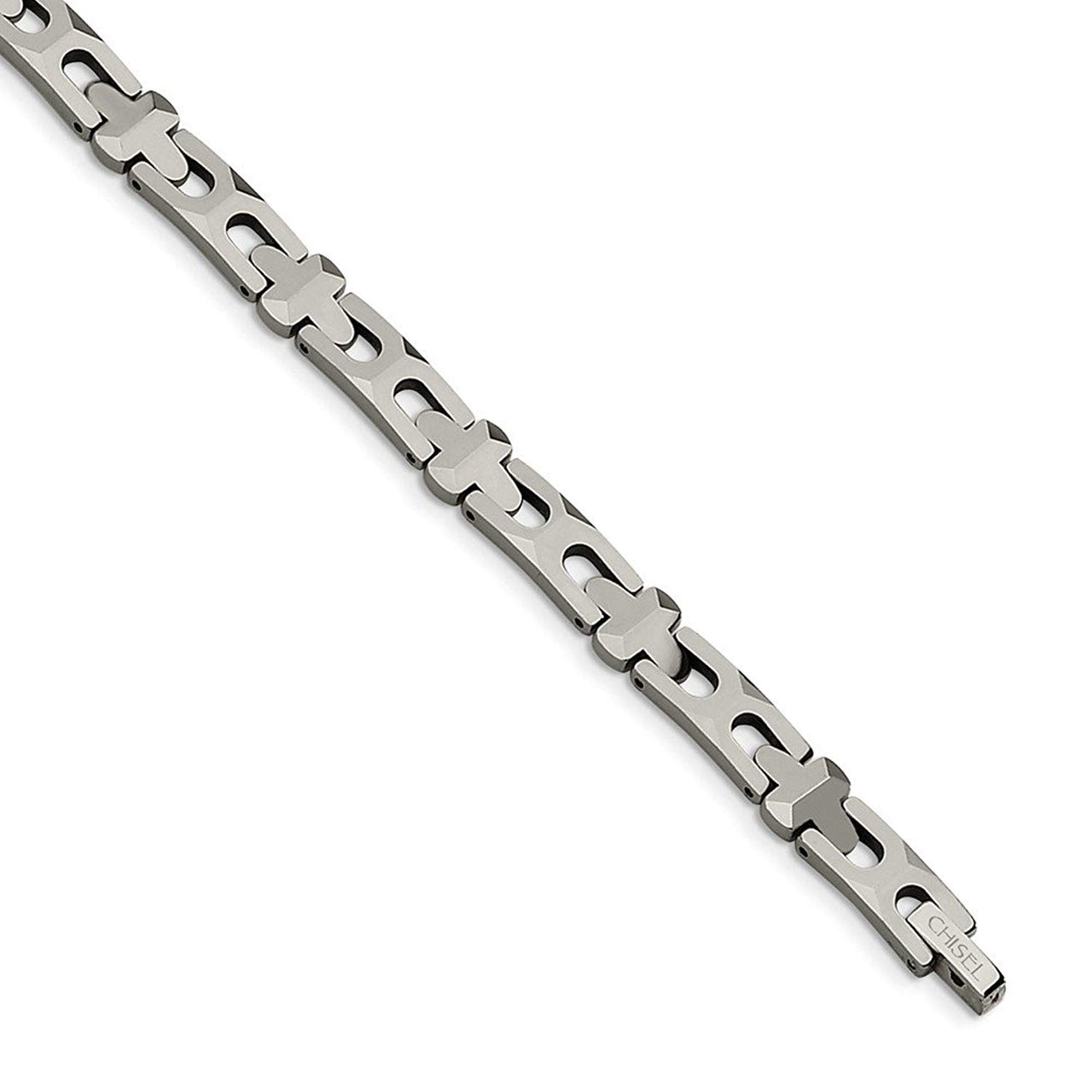 Men's Polished Tungsten 6mm Link Bracelet, 8"