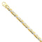 Men's Two-Tone 14k Yellow and White Gold 8.35mm Link Bracelet, 9"