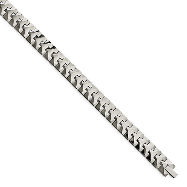 Men's Polished Tungsten 9mm Bracelet, 8.75"