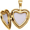 14k Yellow Gold Plated Sterling Silver Dove and Cross Heart Locket Pendant