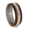 Mahogany, Deer Antler 7mm Comfort-Fit Matte Titanium Wedding Band