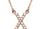 14k Rose Gold Diamond Initial 'X' 1/8 Cttw Necklace, 16" (GH Color, I1 Clarity)