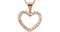 Diamond Heart 14k Rose Gold Pendant Necklace, 18" (1.00 Cttw)